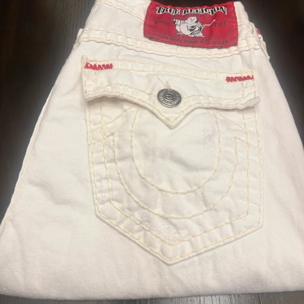 True Religion men Off-White Jeans